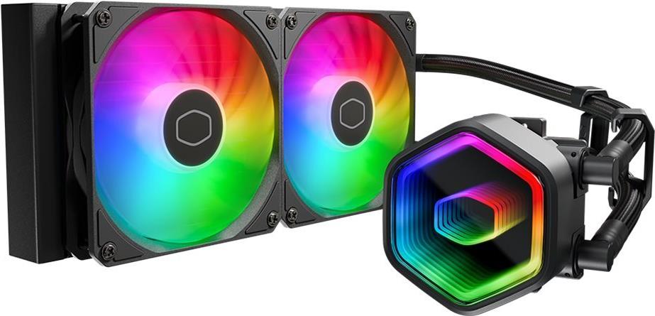 Cooler Master MasterLiquid 240 Core II - Prozessor-Flüssigkeitskühlsystem - Kühlergröße: 360 mm - (für: LGA1851, LGA1700, LGA1200, LGA2066, LGA2011-3, LGA2011, LGA1151, LGA1150, LGA1155, LGA1156, AM4, AM5) (MLW-D24M-A18PA-R1)