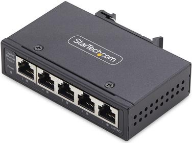 StarTech.com 5-Port Unmanaged Industrial Ethernet Switch - IP30 - TAA - Switch - unmanaged - 5 x 10/100/1000Base-T - an DIN-Schiene montierbar, wandmontierbar - DC - TAA-konform (I51G-ETHERNET-SWITCH)