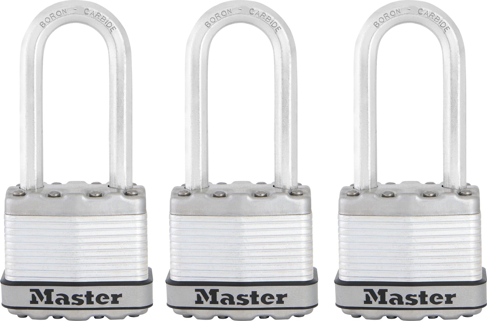 MASTER LOCK 45 mm breites Excell Vorhngeschloss aus beschichtetem Stahl mit 51 mm langem Bgel, 3er-Pack - Herkömmliches Vorhängeschloss - Tastensperre - Gleichschließung - Zaun - Garage - Pforte - Schuppen - Aufbewahrungsspind - Werkzeugkasten - Werkstatt