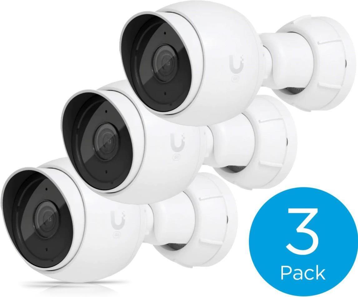 Ubiquiti UniFi Protect G5 - Netzwerk-Überwachungskamera - Bullet - Innenbereich, Außenbereich - wetterfest - Farbe (Tag&Nacht) - 5 MP - 2688 x 1512 - 2K - feste Brennweite - Audio - LAN 10/100 - PoE (Packung mit 3) (UVC-G5-BULLET-3)