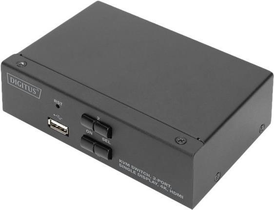 DIGITUS DS-12870 - KVM-/Audio-/USB-Switch - 2 x KVM/Audio/USB - 1 lokaler Benutzer - Desktop
