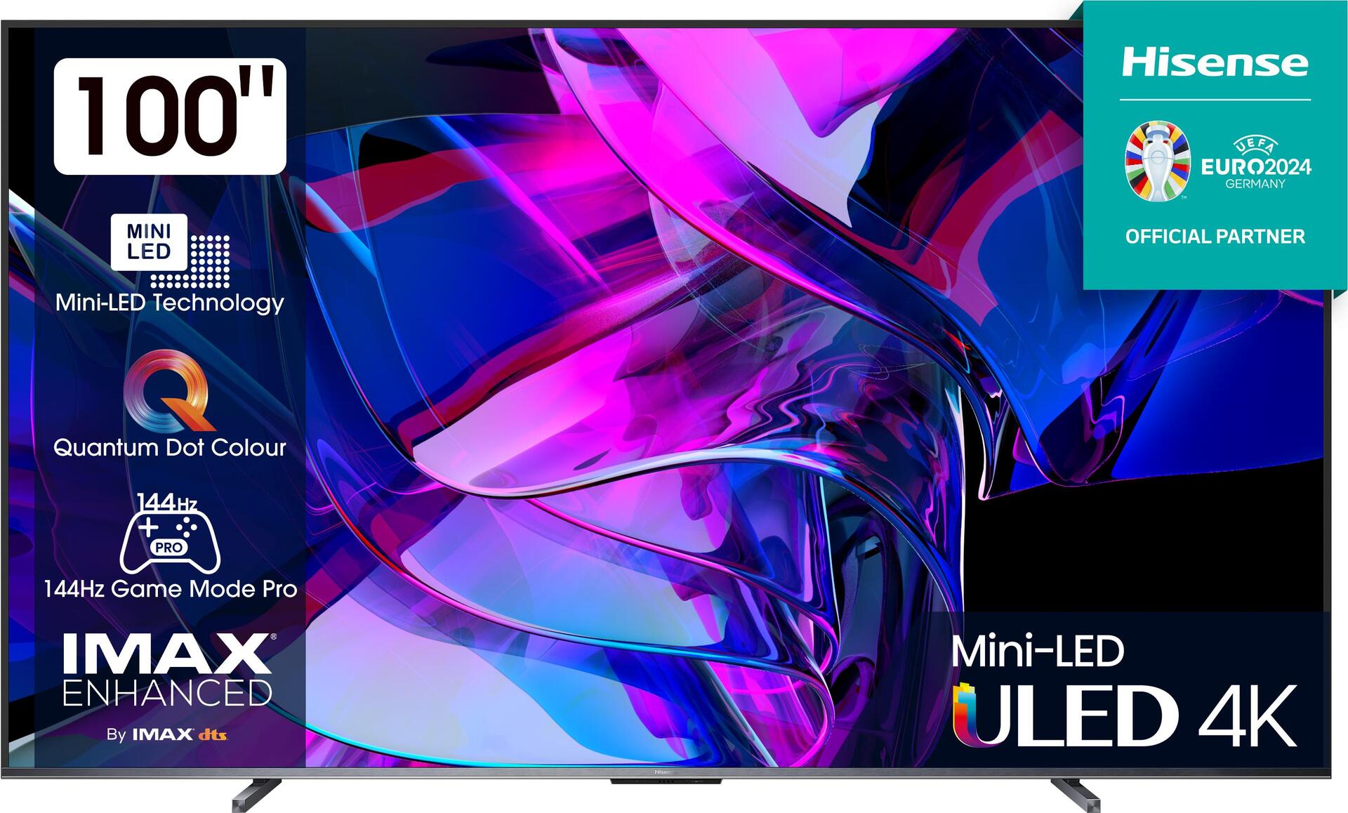 Hisense 100U7KQ sw LED-TV Mini LED UHD Multituner BT Smart Dolby Vision HDR10+ (100U7KQ)