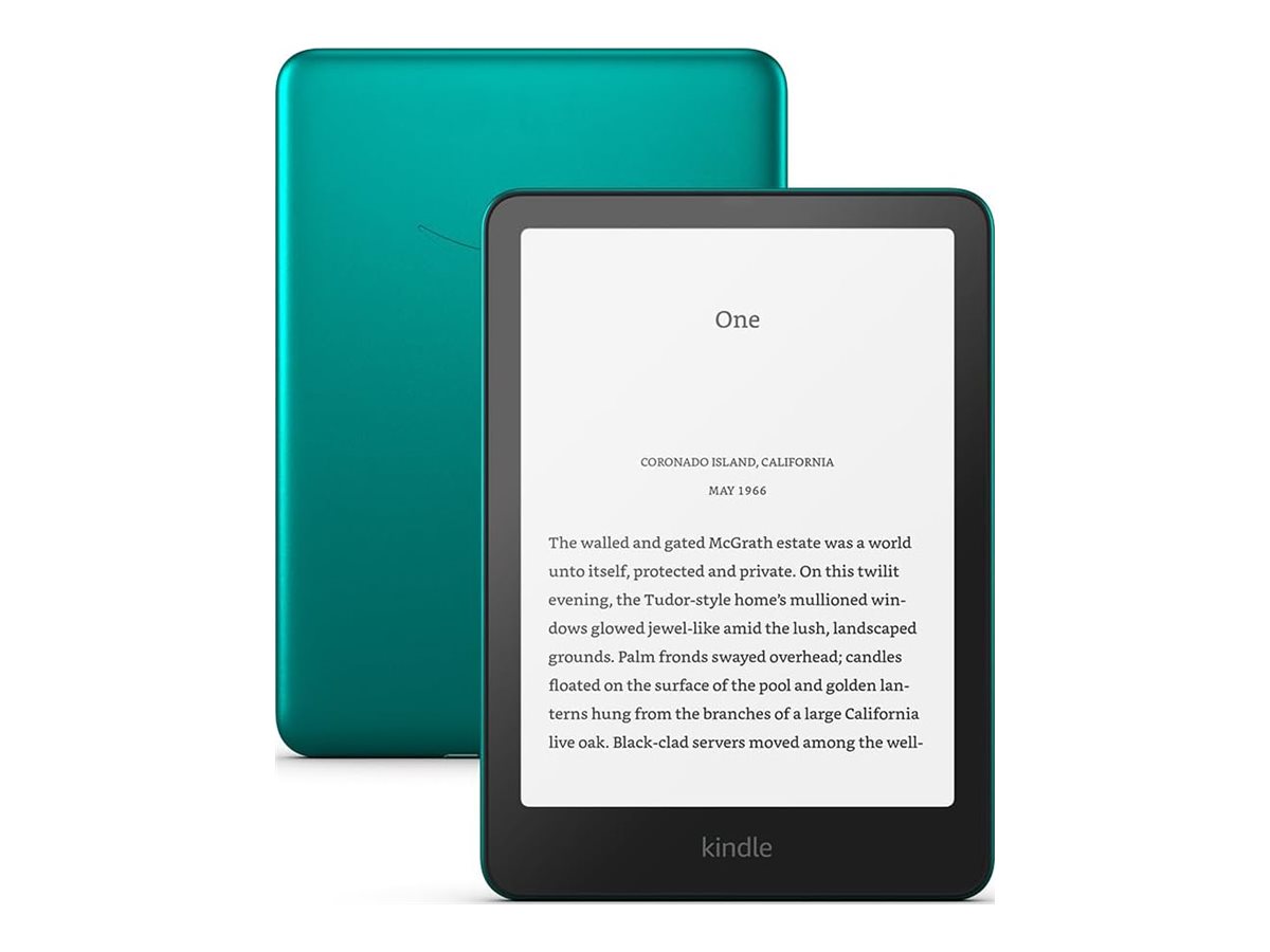 Amazon.com Amazon Kindle Paperwhite Signature Edition - 12. Generation - eBook-Reader - 32GB - 17,8 cm (7) einfarbig Paperwhite - Touchscreen - Bluetooth, Wi-Fi - metallisches Jade - ohne Werbung (B0CFPLP3YL)