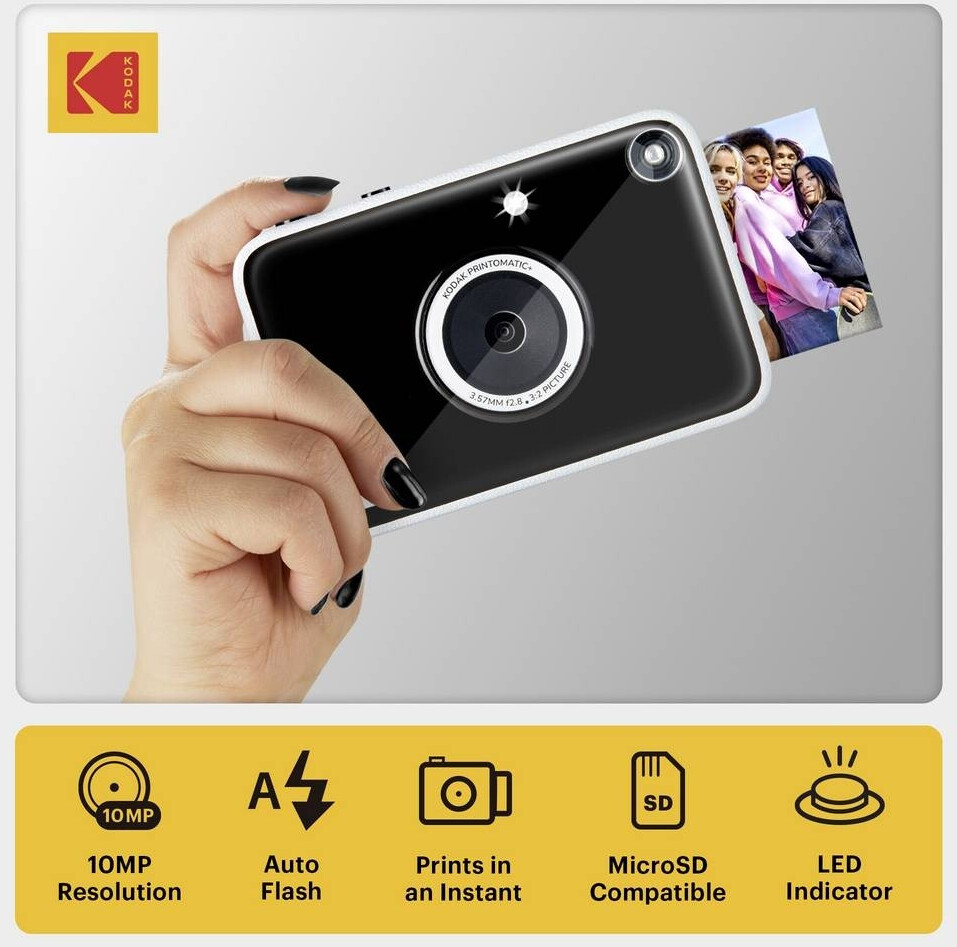 Kodak RODOMATICPBK Digitale Sofortbildkamera 10 Megapixel mit eingebautem Blitz (RODOMATICPBK)