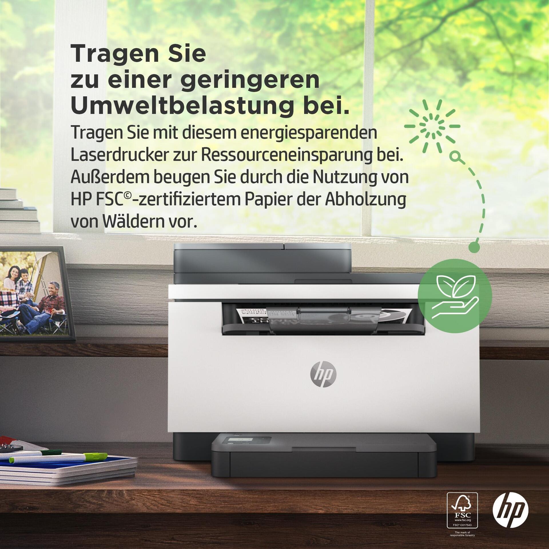 HP LaserJet MFP M234sdn Drucker, Schwarzweiß, Drucker für Kleine Büros, Drucken, Kopieren, Scannen, Scannen an E-Mail, Scannen an PDF, Kompakte Größe, Energieeffizient, Schneller beidseitiger Druck, ADF für 40 Blatt (6GX00F)