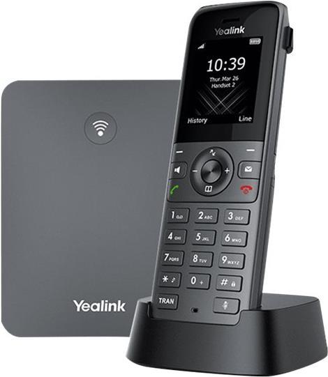 Yealink W73P - Schnurloses VoIP-Telefon mit Rufnummernanzeige - DECT - dreiweg Anruffunktion - SIP, SIP v2, RTCP-XR, VQ-RTCPXR - Classic Gray, Space-grau (1302022)