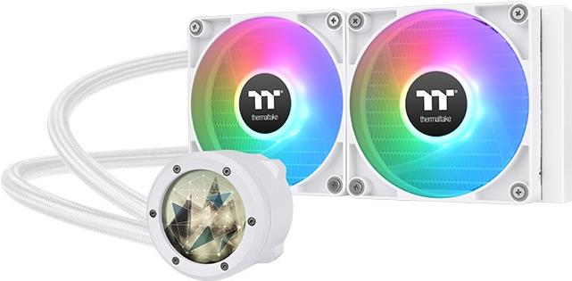 Thermaltake TH240 V2 Ultra ARGB Sync - Snow Edition - Prozessor-Flüssigkeitskühlsystem - Kühlergröße: 240 mm - (für: LGA2066, LGA2011-3, LGA2011, LGA1700, LGA1200, LGA1156, LGA1155, LGA1151, LGA1150, AM5, AM4, AM3+, AM3, AM2, FM2, FM1) - Kupfer - 120 mm (