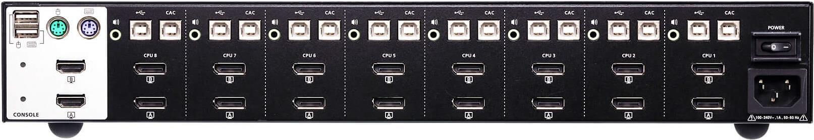 ATEN CS1148DP - PSS PP v3,0 Compliant - KVM-/Audio-Switch - 8 x KVM/Audio - 1 lokaler Benutzer - Desktop (CS1148DP-AT-G)