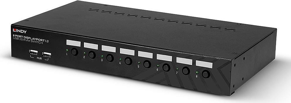 Lindy - KVM-/Audio-Switch - 8 x DisplayPort / Audio / USB - 1 lokaler Benutzer - an Rack montierbar