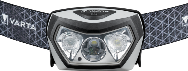 VARTA Outdoor Sports H30R Wireless Pro Stirnlampe mit Akku Wiederaufladbare Outdoor Sports Kopfleuchte mit bis zu 400 lm, innovativer kabelloser Ladetechnologie, Dimmfunktion, schwenkbarem Kopf und verstellbarem Kopfband für höchsten Tragekomfort (1865010