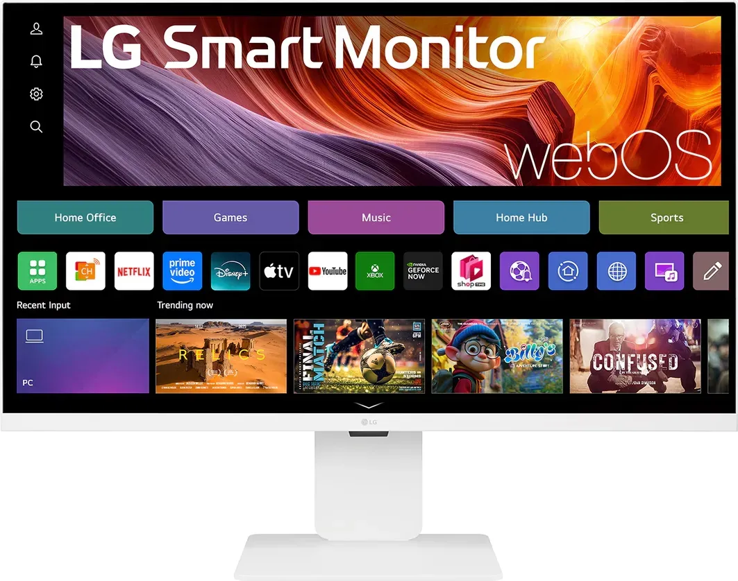 LG 32U850SA-W 4K UHD Smart Monitor 80 cm (32) 4K UHD (3840 x 2160), IPS-Panel, 400 cd/m², 5 ms, 60 Hz, HDMI, USB-C, USB-A, WebOS (32U850SA-W.AEU)