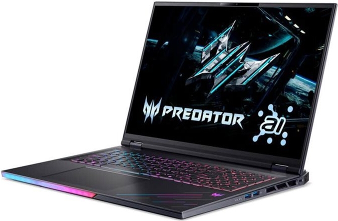 Acer Predator Helios 18 AI PH18-73 - Intel Core Ultra 9 275HX / 2.7 GHz - Win 11 Pro - GeForce RTX 5090 - 128 GB RAM - 1.024 TB SSD NVMe + 1.024 TB M.2 2280 SSD NVM Express (NVMe) (NH.QVWEG.00D)
