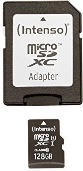 Intenso - Flash-Speicherkarte (microSDXC-an-SD-Adapter inbegriffen) - 128GB - UHS-I / Class10 - microSDXC UHS-I (3423491)