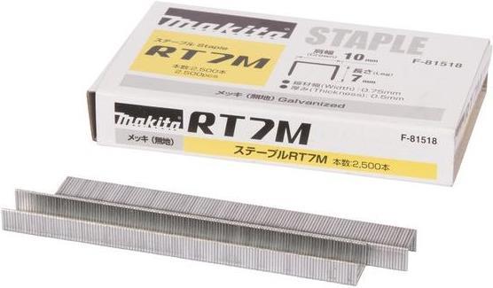 Makita RT7M - Klammern - 2500 Stücke - 10,5 mm - Länge: 7 mm - Breite: 10 mm - für Makita ST113DSMJ (F-81518)