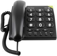 DORO PhoneEasy 311c - Telefon mit Schnur - Schwarz (380001)