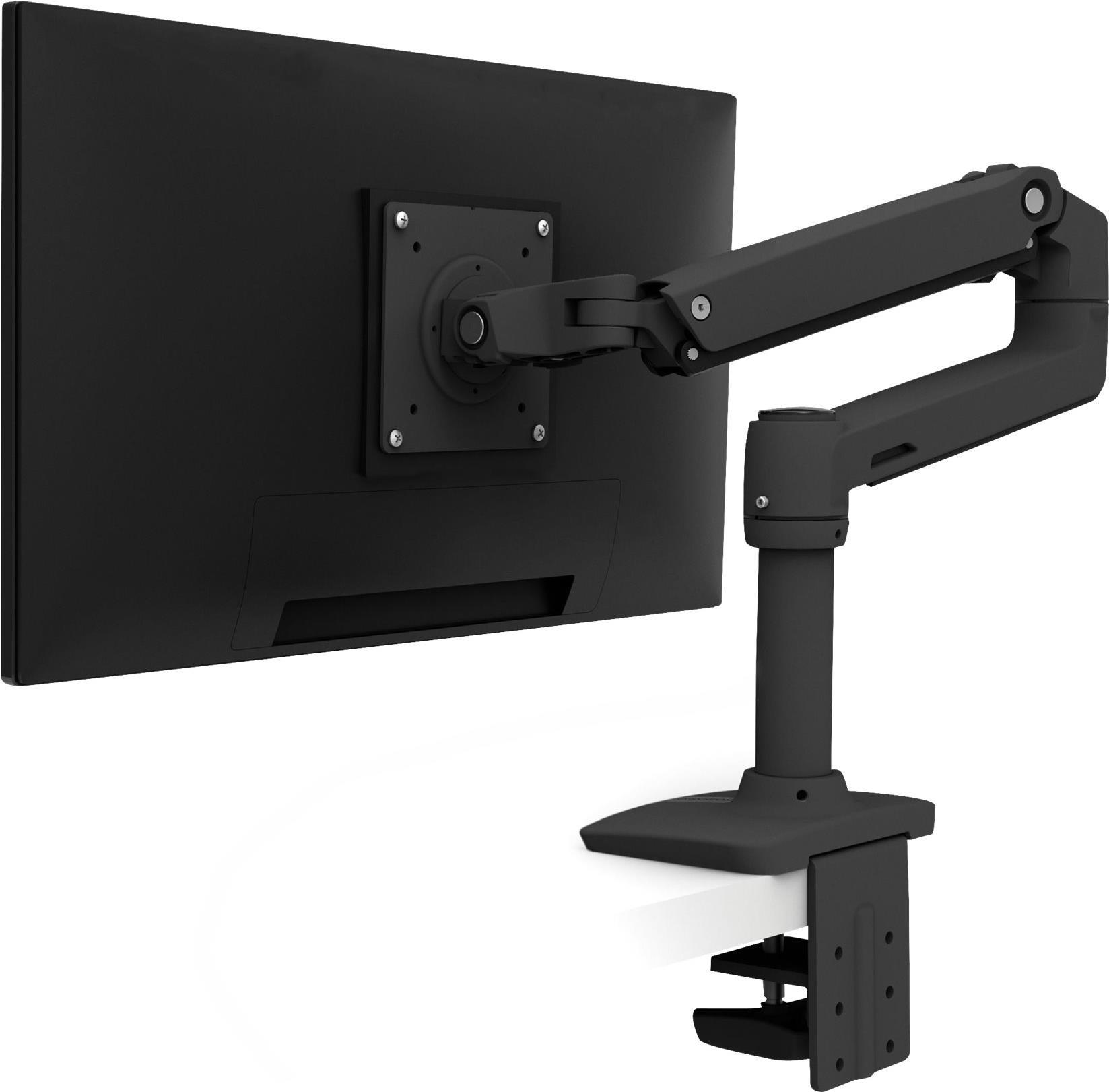 ERGOTRON LX Monitor Arm in Schwarz - Monitor Tischhalterung mit patentierter CF-Technologie für Bildschirme bis 86,40cm (34) und 3,2-11,3 kg, VESA Standard