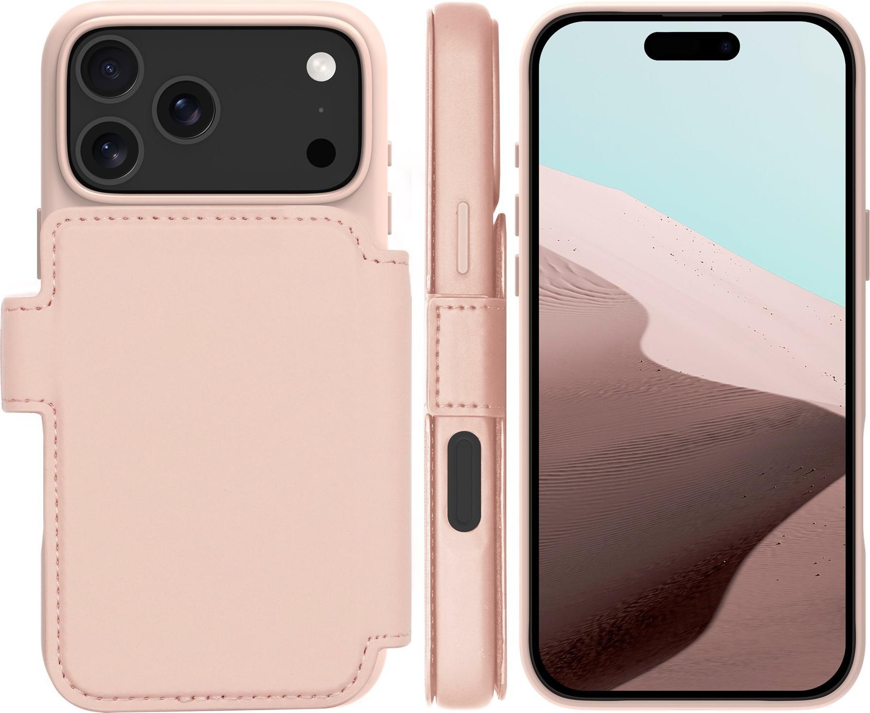 dbramante1928 Lynge - Flip-Hülle für Mobiltelefon - MagSafe-Kompatibilität - rosa sandfarben - für Apple iPhone 17 Pro Max (LM69ICPI6806)