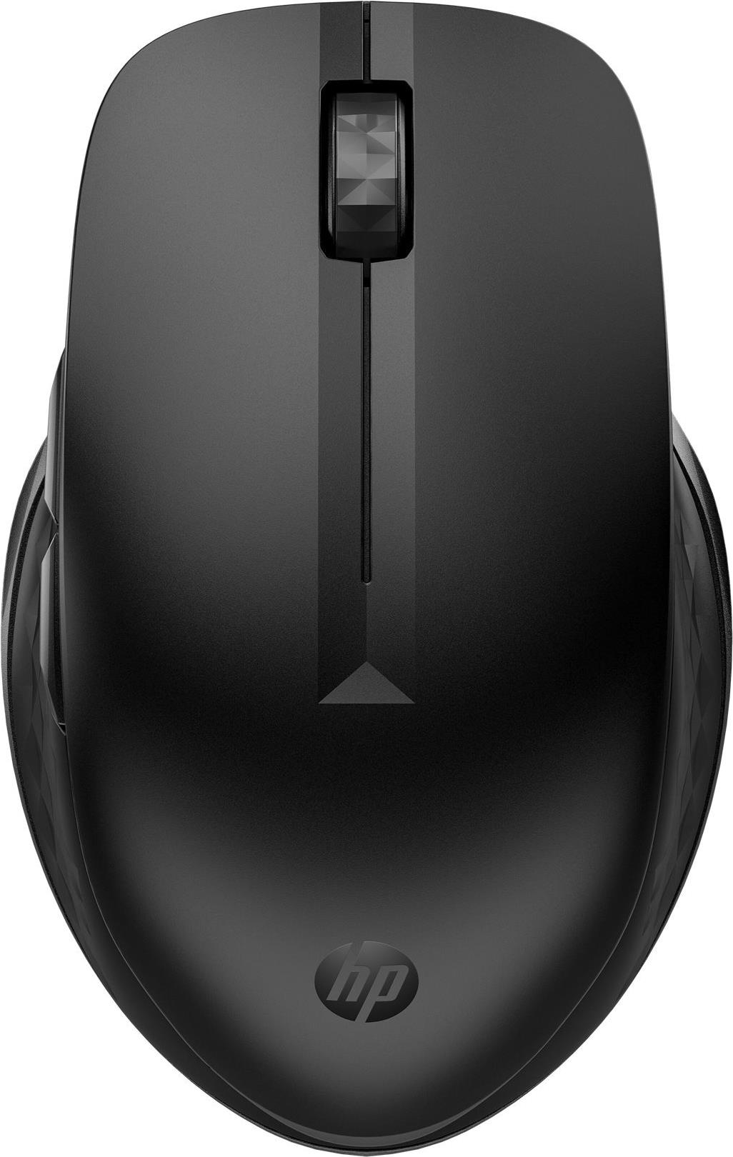 HP 435 - Maus - für mehrere Geräte - ergonomisch - 5 Tasten - kabellos - 2,4 GHz, Bluetooth 5,2 - Bluetooth-USB-Adapter (3B4Q5UT#AC3)