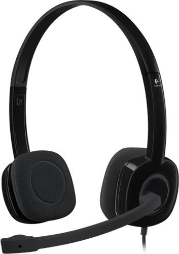 Logitech H151 Stereo Headset with Noise-Cancelling Mic - Headset - On-Ear - kabelgebunden - Schwarz (981-000587)