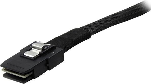 StarTech.com 1,0mInternal Mini SAS Cable - SFF-8087 to SFF-8643 - Internes SAS-Kabel - SAS 12Gbit/s - 4x Mini SAS (SFF-8087) (S) bis 4x Mini SAS HD (SFF-8643) (S) - 1,0m - eingerastet, gerader Stecker - Schwarz (SAS87431M)