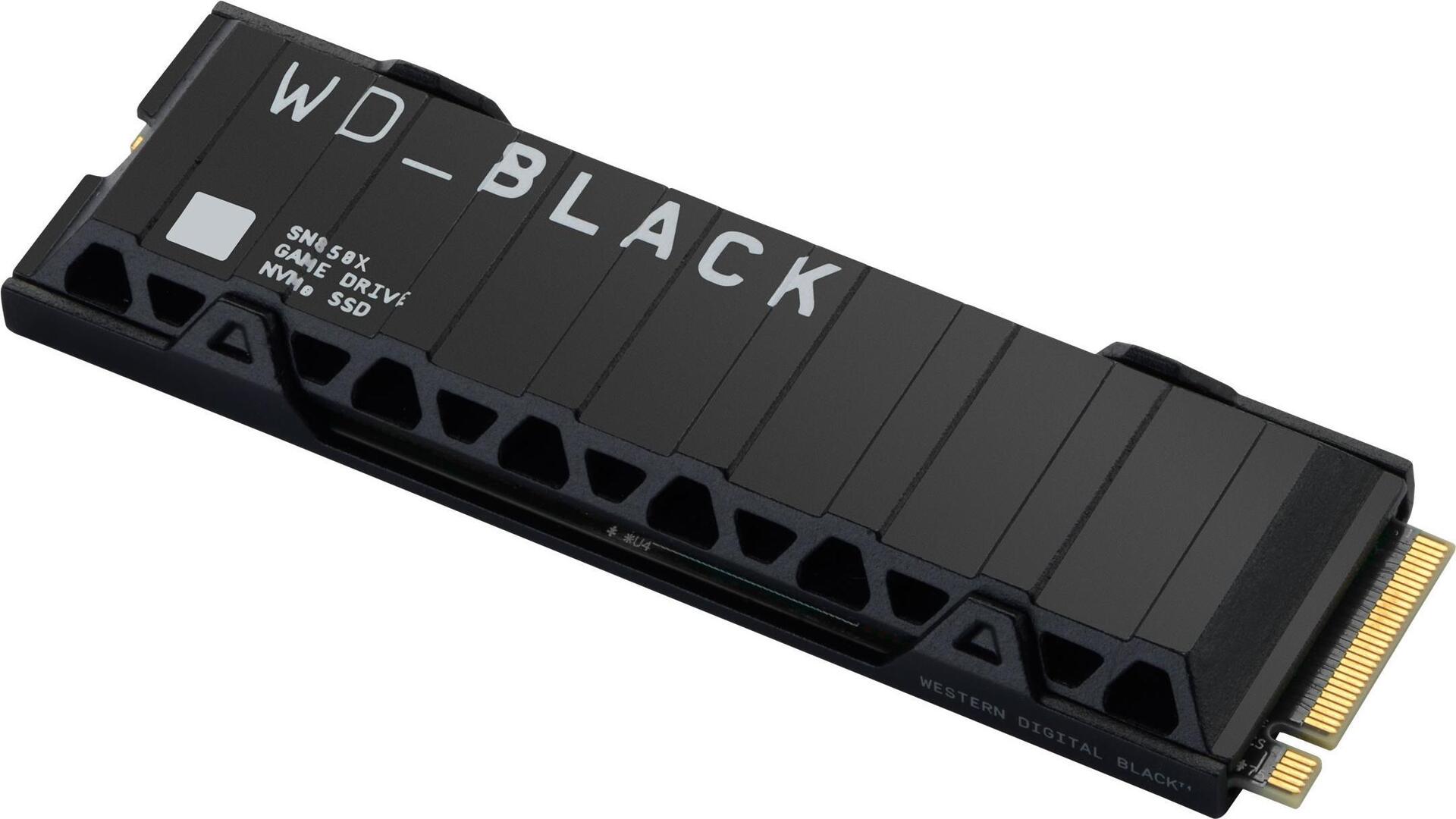 WD WD_BLACK SN850X NVMe SSD WDBB9H0020BNC - SSD - 2TB - intern - M.2 2280 - PCIe 4,0 (NVMe) - integrierter Kühlkörper - Schwarz (WDBB9H0020BNC-WRSN)
