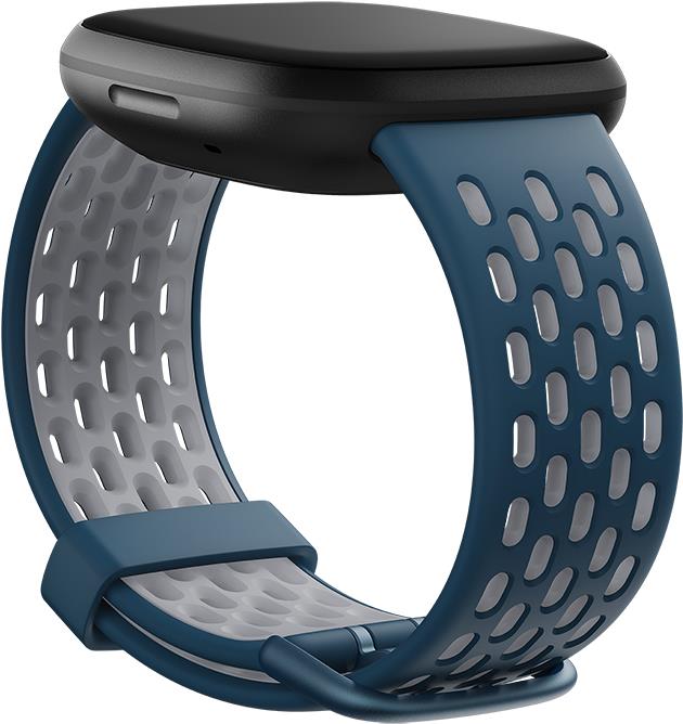 FitBit Sport Armband (L) Sapphire / Fog Grey, für FitBit Versa 3 / Versa 4 / Sense (FB174SBNVGYL)