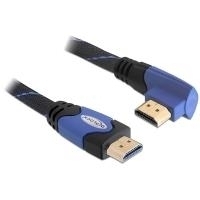 Delock High Speed HDMI with Ethernet - HDMI-Kabel mit Ethernet - HDMI männlich zu HDMI männlich - 5 m - 90° Stecker