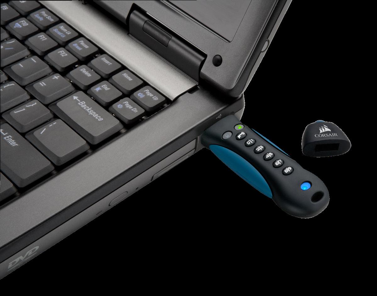 CORSAIR Flash Padlock 3 - USB-Flash-Laufwerk - verschlüsselt - 128GB - USB3.0 (CMFPLA3B-128GB)