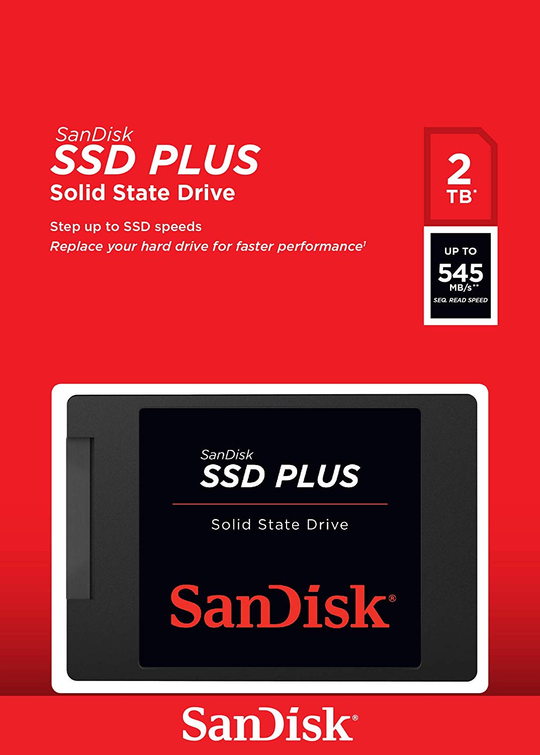SanDisk SSD PLUS - SSD - 2 TB - intern - 2.5 (6.4 cm) - SATA 6Gb/s