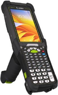 Zebra MC9450, 2D, SE58, Func. Num., GPS, Gun, BT, WLAN, 5G, NFC, Android, GMS Mobiles Datenerfassungsgerät, 2D, Imager (SE5800), Bildschirmdiagonale: 10,9cm (4,3), Tastenfeld (Anzahl Tasten 43 keys, Functional Numeric), GPS, Pistolengriff, Kamera (16MP),