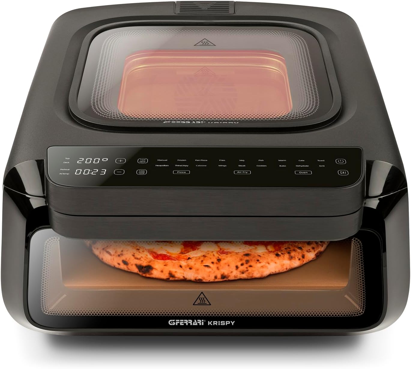 G3 Ferrari G10225 Krispy 3-in-1 Pizzaofen Heißluftfritteuse Grill 2100W 13L
