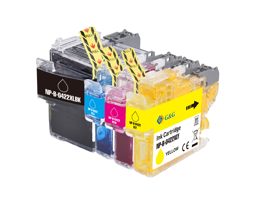 G&G 4er Set Tintenpatronen ersetzen Brother LC422XLVAL (20588)