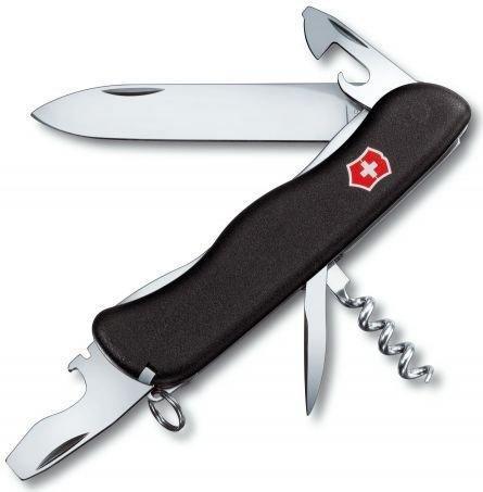 Victorinox Picknicker - Messer mit Feststellklinge - Multi-Tool-Messer - Clippunkt - Polyamid - Schwarz - 11 Werkzeug (0.8353.3)