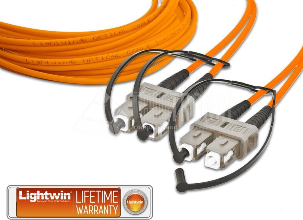 Lightwin - Patch-Kabel - SC multi-mode (M) bis SC multi-mode (M) - 10 m - Glasfaser - 50/125 Mikrometer - OM2 (LDP-50 SC-SC 10.0)