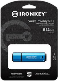 Kingston IronKey Vault Privacy 50C IKVP50C - USB-Flash-Laufwerk - verschlüsselt - 512GB - USB 3,2 Gen 1 - TAA-konform (IKVP50C/512GB)