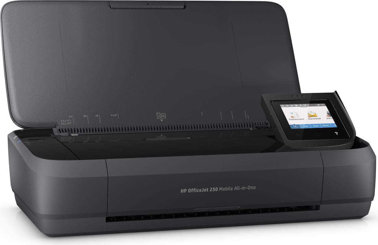 HP Officejet 250 Mobile All-in-One - Multifunktionsdrucker - Farbe - Tintenstrahl - Legal (216 x 356 mm) (Original) - A4/Legal (Medien) - bis zu 18 Seiten/Min. (Kopieren) - bis zu 20 Seiten/Min. (Drucken) - 50 Blatt - USB 2.0, USB-Host, Wi-Fi