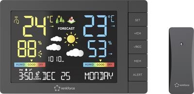 Renkforce Digitale-Wetterstation Schwarz (RF-4883632)