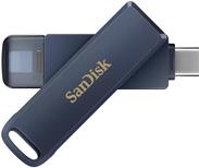 SanDisk Phone Drive - USB-Flash-Laufwerk - 128GB - USB-C / Lightning - Metallic Sky (SDIXD0N-128G-GN6NE)