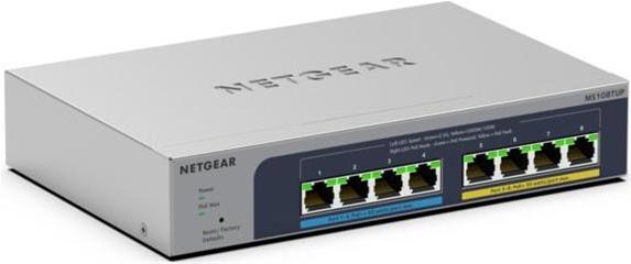 NETGEAR Smart MS108TUP - Switch - L3 Lite - Smart - 4 x 100/1000/2,5G (PoE++) + 4 x 100/1000/2,5G (PoE+) - Desktop, an Rack montierbar - PoE++ (230 W) (MS108TUP-100EUS)