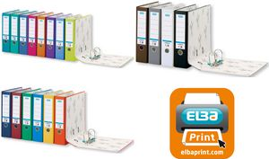 ELBA Ordner smart PP-Papier, Rückenbreite: 80 mm, orange DIN A4, Einband außen PP - innen Papier, Sichttasche mit (10456 OG)