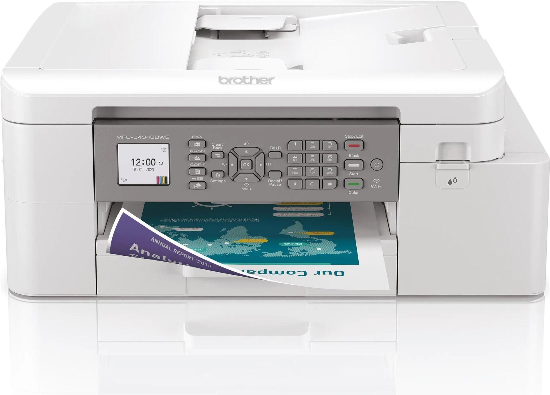 Brother MFC-J4340DWE - Multifunktionsdrucker - Farbe - Tintenstrahl - A4/Legal (Medien) - bis zu 13 Seiten/Min. (Kopieren) - bis zu 20 Seiten/Min. (Drucken) - 150 Blatt - 14.4 Kbps - USB 2.0, Wi-Fi(n) (MFCJ4340DWERE1)
