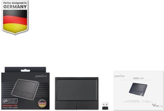 Perixx 11634 - Schwarz - Windows 10,Windows 7,Windows 8 - 120 mm - 90 mm - 18,8 mm - 110 g (PERIPAD-704)