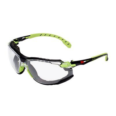 3M S1CGC1 - Sicherheitsbrille - Montagearbeit - Bau-/Renovierungsarbeiten - Staub-Arbeit - Schleifarbeiten - Turning/routing work - CE - Schwarz - Grün - Transparent - Kunststoff (S1CGC1)