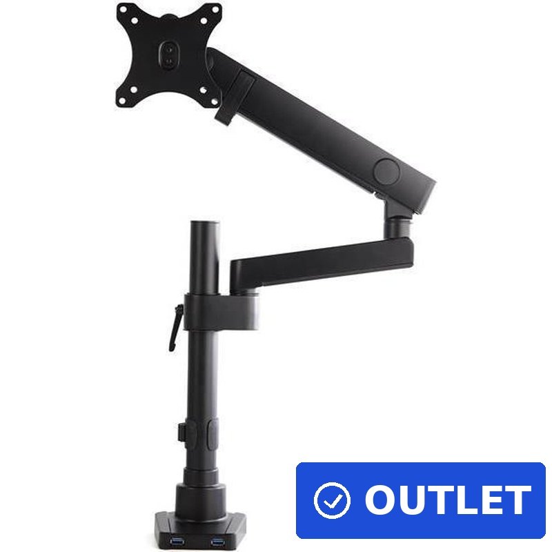 StarTech.com DESK MOUNT MONITOR ARM with 2x USB 3.0 ports - Pole Mount Full Motion Single Arm Monitor Mount for up to 34&quot VESA Display - Ergonomic Articulating Arm - Desk Clamp/Grommet (ARMPIVOT2USB3) (ARMPIVOT2USB3) (geöffnet)