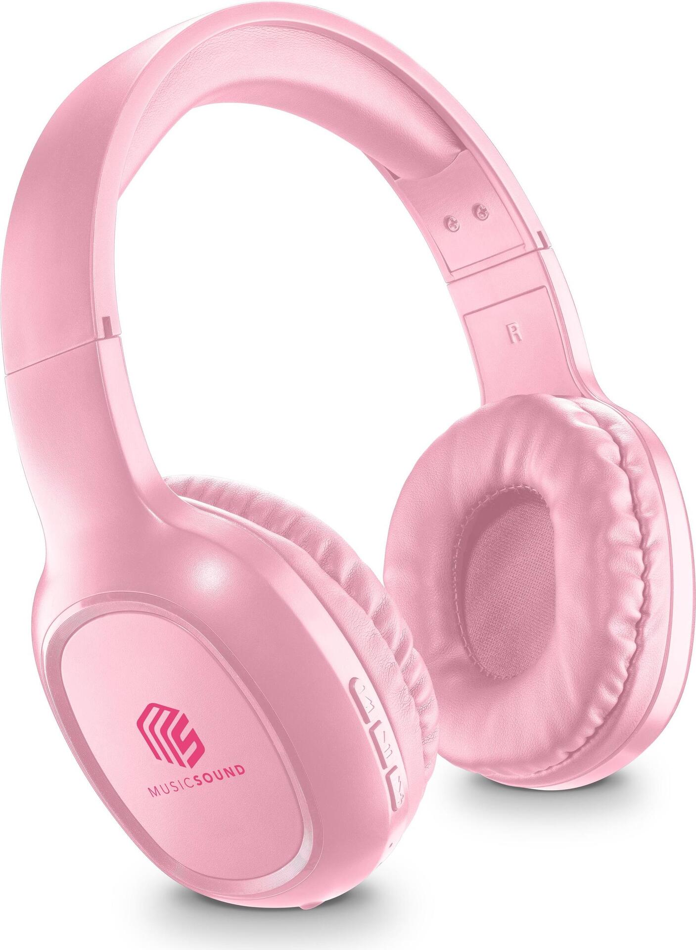 Cellularline Music & Sound Bluetooth Headphone BASIC Pink - Kopfhörer - Das Headset Basic Music Sound ist für alle gedacht - die gerne unterwegs Musik hören.Mit der Fernbedienung an den Kopfhörermuscheln können Musik und Anrufe in absoluter Freiheit verwa