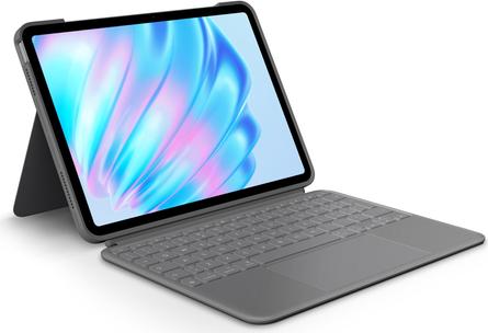 Logitech Combo Touch - Tastatur und Foliohülle - mit Trackpad - hintergrundbeleuchtet - Apple Smart connector - QWERTY - Italienisch - Oxford Gray - für Apple 11-inch iPad Air (M2, M3) (920-012633)
