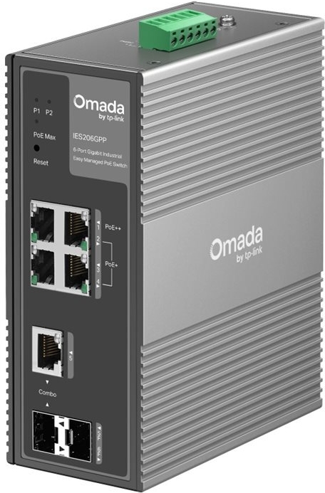 TP-LINK IES206GPP Omada Industrial Easy Managed Switch 6× - Switch - 1 Gbps (IES206GPP)