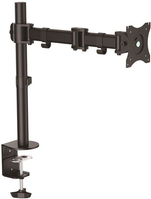 StarTech.com Desk Mount Monitor Arm for up to 86,40cm (34) VESA Compatible Displays, Articulating Pole Mount with Single Monitor Arm, Ergonomic Height Adjustable, Desk Clamp or Grommet, Black - Small Footprint Design (ARMPIVOTB) - Verstellbarer Arm - für 