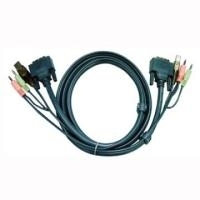 ATEN 2L-7D05U - Video- / USB- / Audio-Kabel - USB Typ A, 4-polig, Mini-Phone Stereo 3.5 mm, DVI-I (M) - Mini-Phone Stereo 3.5 mm, USB Typ B, 4-polig, DVI-I (M) - 5 m (2L-7D05U)