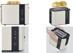 Severin 2-Scheiben-Toaster, Brotscheibenzentrierung, Auftaufunktion, Aufwärmfunktion, Stopptaste, Ko (9576)